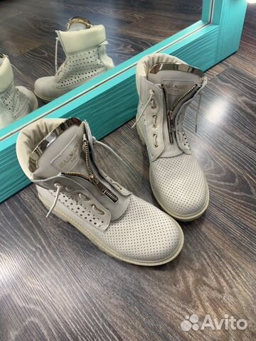 Сапоги Balmain перфорированная кожа