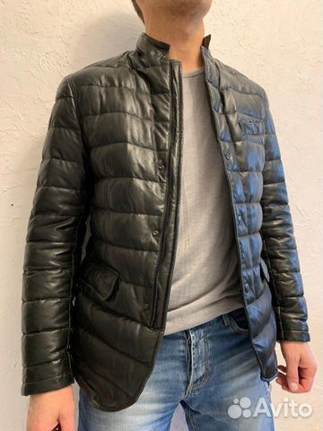 Кожаная куртка стеганная утепленная Massimo Dutti