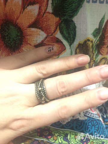 Кольцо Пандора Многослойное кольцо из серебра с бр