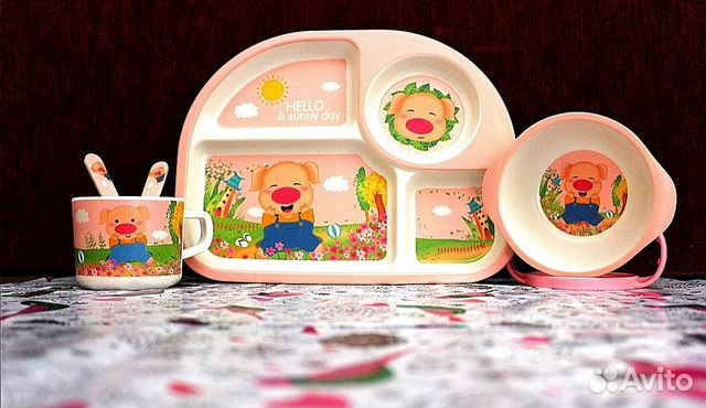 Бамбуковая посуда для детей