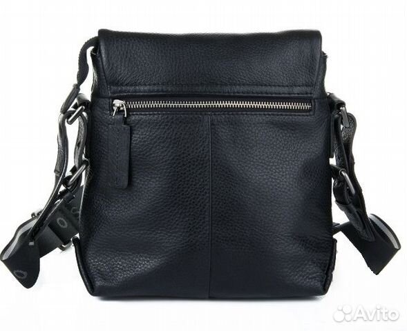 Мужская кожаная сумка H. Boss new black Мужская кожаная сумка H. Boss new black