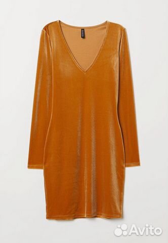 Бархатное платье h&m