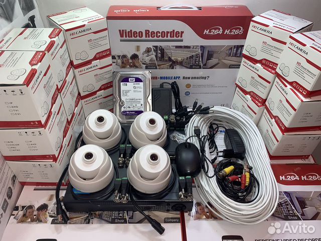 Комплект видеонаблюдения на 4 камеры HD 720