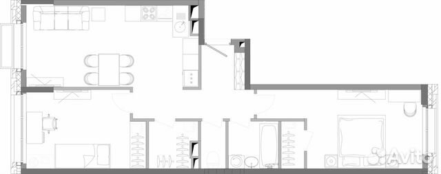 2-к квартира, 67.5 м², 8/18 эт. 2-к квартира, 67.5 м², 8/18 эт.