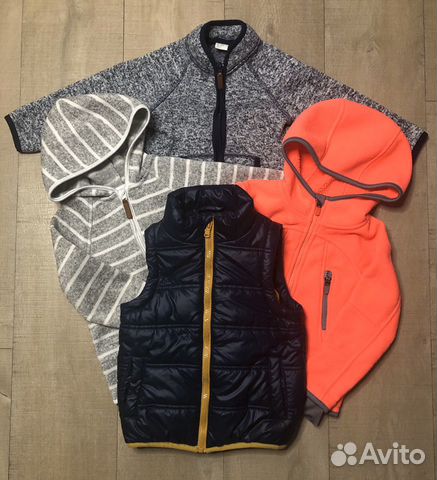 Флисовые толстовки H&M + жилетка 92-98 Флисовые толстовки H&M + жилетка 92-98