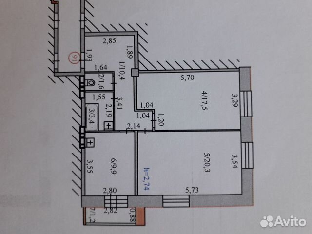 3-к квартира, 63.1 м², 11/16 эт. 3-к квартира, 63.1 м², 11/16 эт.