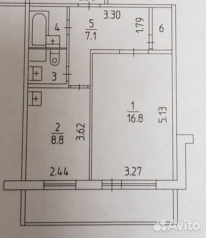 1-к квартира, 42 м², 6/10 эт. 1-к квартира, 42 м², 6/10 эт.