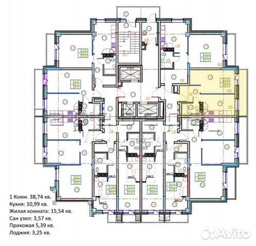1-к квартира, 38.8 м², 13/24 эт.