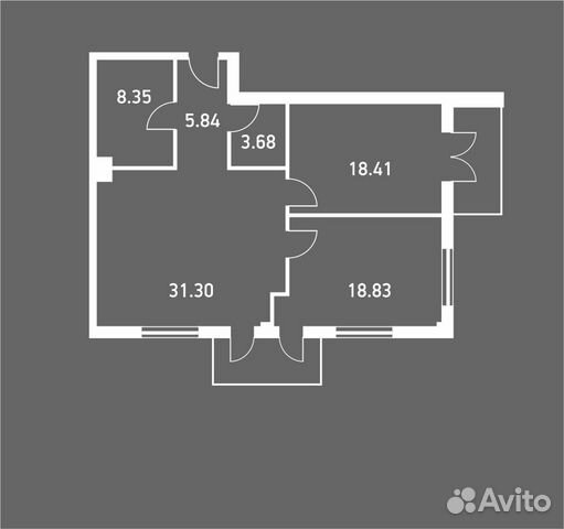 2-к квартира, 90.6 м², 5/5 эт.