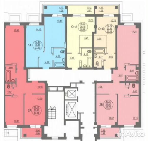 2-к квартира, 58 м², 3/17 эт. 2-к квартира, 58 м², 3/17 эт.