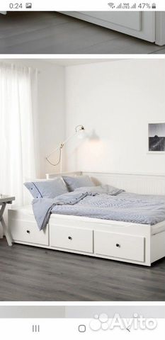 Кровать двуспальная раздвижная с ящиками для белья