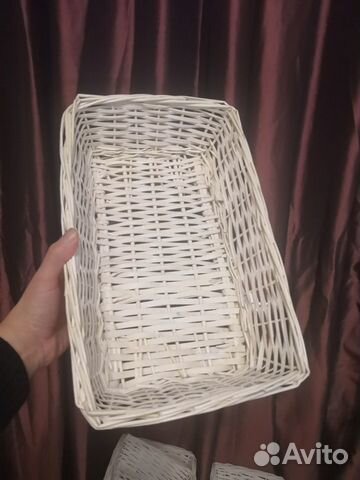 Плетеные корзины лотки для магазина