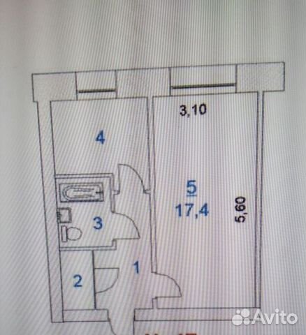 1-к квартира, 31 м², 1/5 эт. 1-к квартира, 31 м², 1/5 эт.