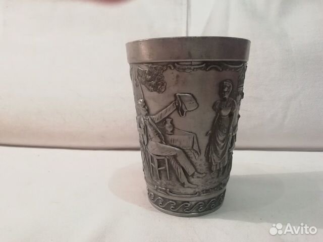 Стакан оловянный старый памятный декоративный Стакан оловянный старый памятный декоративный