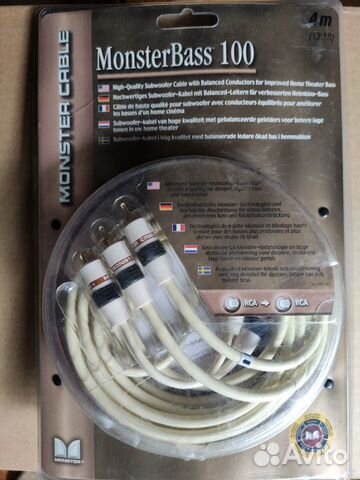 Monster Cable MonsterBass 100 4m (новый)