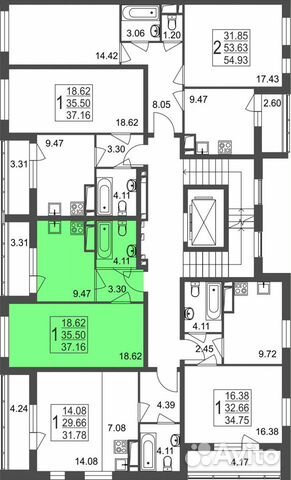 1-к квартира, 37.2 м², 2/8 эт.