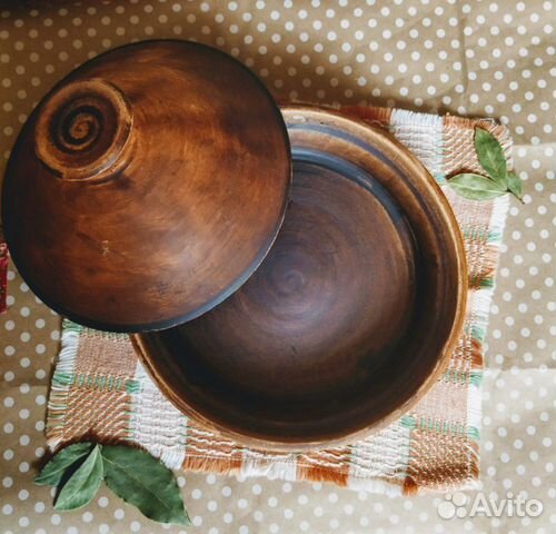 Сковорода жаровня чаша посуда керамическая с крышк