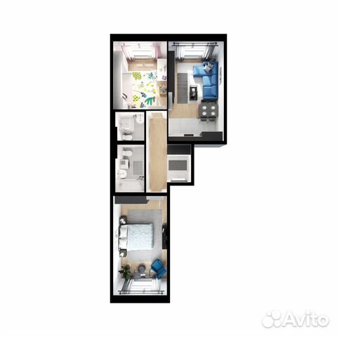 2-к квартира, 65.5 м², 6/14 эт. 2-к квартира, 65.5 м², 6/14 эт.