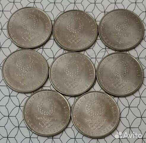 Япония 100 йен Олимпийские игры в Токио Япония 100 йен Олимпийские игры в Токио