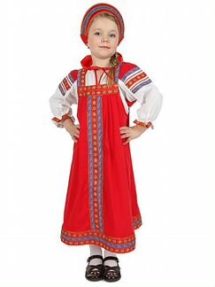 Русский народный сарафан для девочки из хлопка