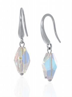Серебряные серьги с кристаллами Swarovski