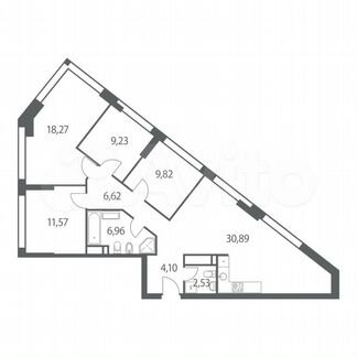 4-к квартира, 100 м², 38/51 эт.