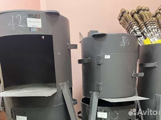 Печь без дымохода с дверцей 12 л