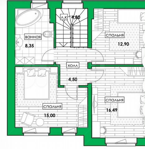 Коттедж 130 м² на участке 9 сот.