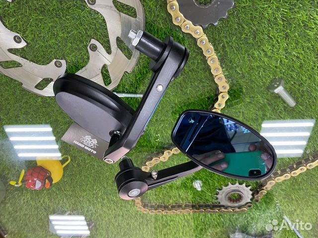 Зеркал Cafe Racer мотоцикла в мото руль рукоятки