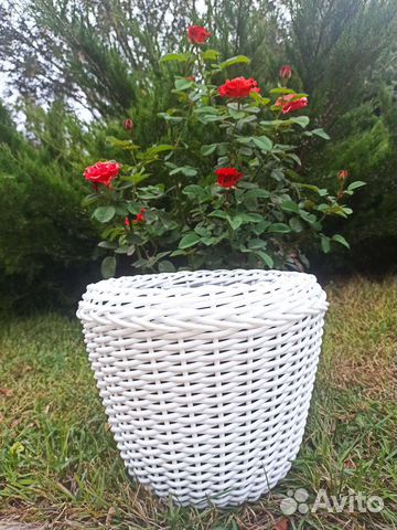 Кашпо из экоротанга 10 л