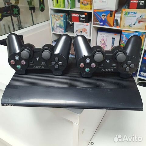 Sony PS3 Super slim + 22 игры, 2 геймпада