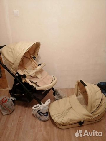 Коляска 2 в 1 эко кожа