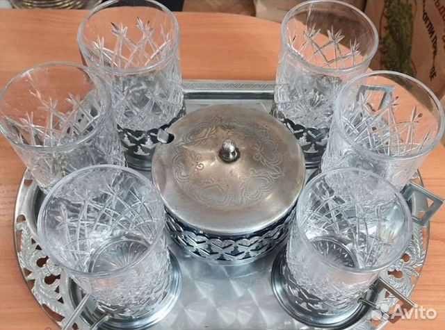 Чайный мельхиоровый сервиз