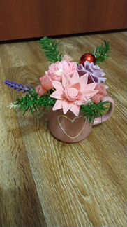 Мыло ручной работы сердце подарок букет