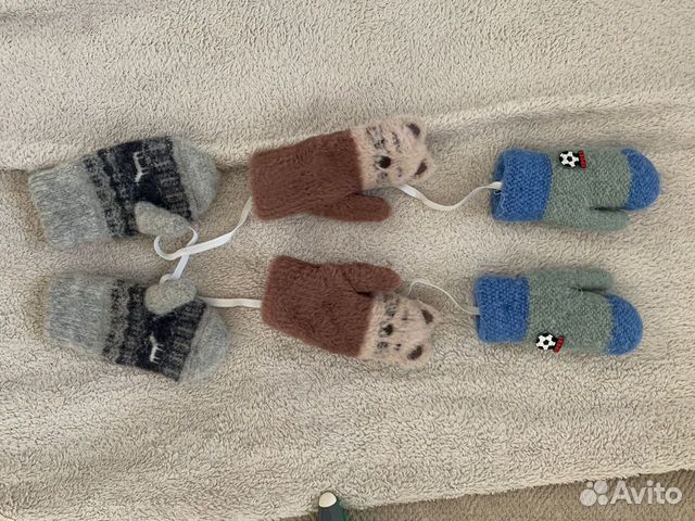 Варежки и теплые носки пуховые