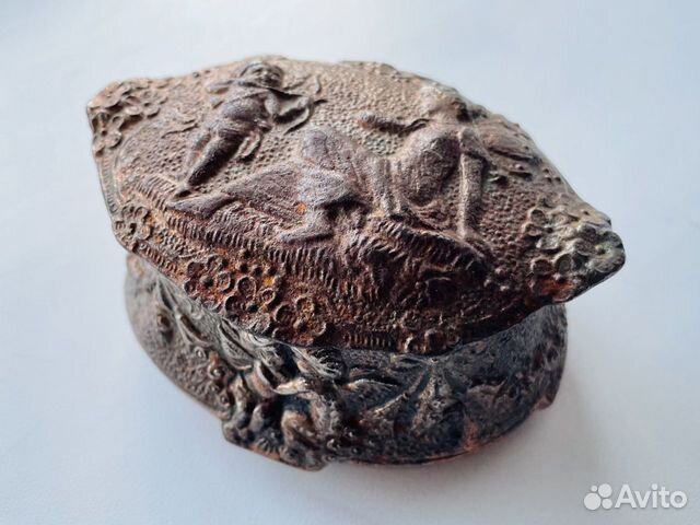 Шкатулка «Амур и Психея» Касли чугун бронзирование