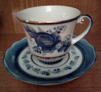 Чайная пара Гжель