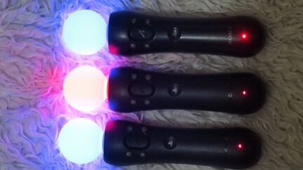 Контроллеры движени PlayStation Move PS3 / PS4 3шт