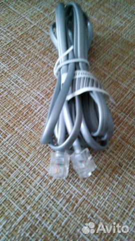 Кабель телефонный, штекер