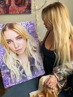 Портрет на холсте по фото на заказ