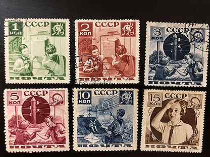 Пионеры 1936г марки СССР