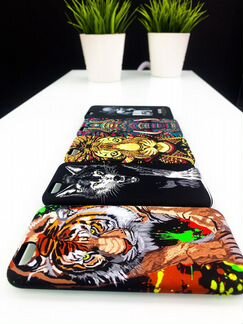 Чехол Apple iPhone, силиконовый, люминесцентный