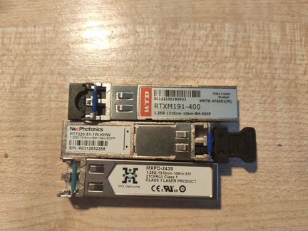 Модули трансиверыSFP, CFP, gbic, XFP: SM, MM, RJ45