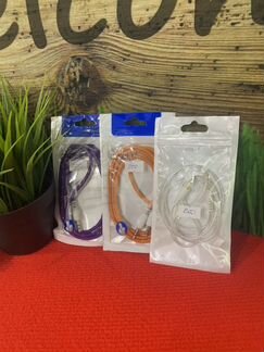 Кабель aux 1 метр усиленный