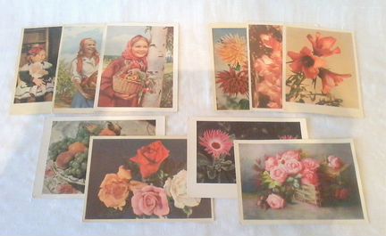 Открытки (карточки почтовые) 1953-58-63 гг