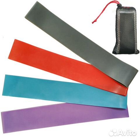 Набор фитнес резинок 4 вида с разной нагрузкой