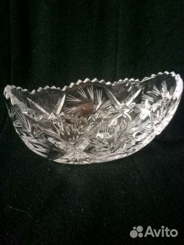 Конфетница хрустальная, производство СССР