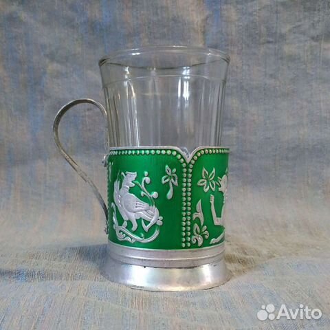 Стакан гранёный СССР и подстаканник