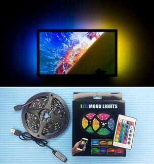 Смарт подсветка для тв и мониторов RGB работа USB