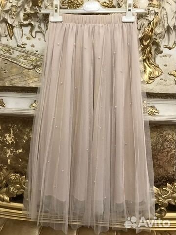 Юбка плиссированная фатин Италия
